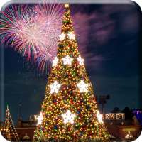 Wallpaper Natal Christmas Tree Fireworks Lamp Live on 9Apps