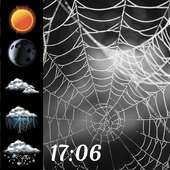 Spinnennetz Uhr u. Wetter
