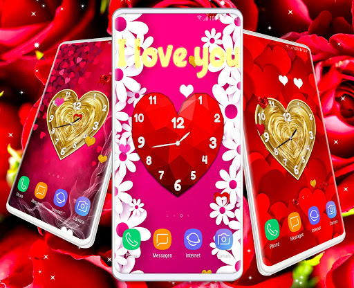 Love Clock Wallpaper ❤️ Hearts 4K Live Wallpaper screenshot 6
