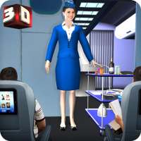 Céu menina voar atendente virtual ar anfitriã jogo