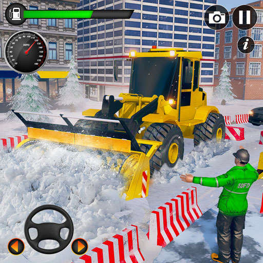 Snow Road Crane Excavator Simulator