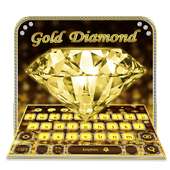 Gold glitter diamond keyboard