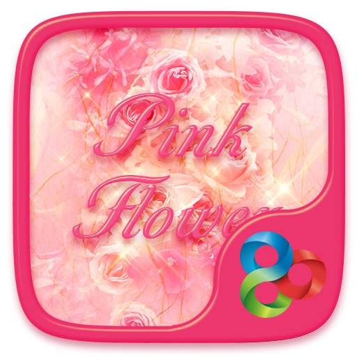 Pink Flower Go Launcher Theme