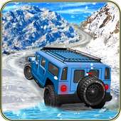 Rally de deriva de jeep de neve