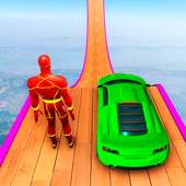 Super Robot Speed Hero Ramp Car Racing Stunts on 9Apps