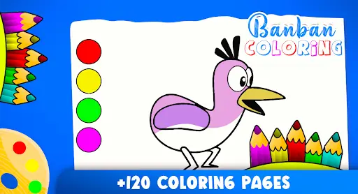 Garten of Banban Opila Bird and Jumbo Josh Coloring Page - Free