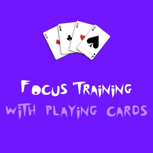 Focus training with playing ca