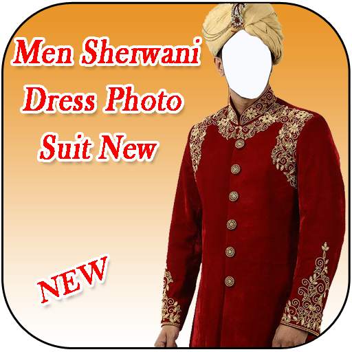 Men Sherwani Dress Photo Suit New