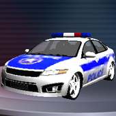 Police Car Driver and Sirens. Police Car Radio
