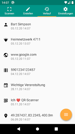 QR & Barcode Scanner (Deutsch) screenshot 5