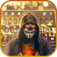 最新版、クールな Fire Glow Anonymous のテーマキーボード