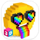 3D Color Pixel by Number , 3D Voxel Coloring Book
