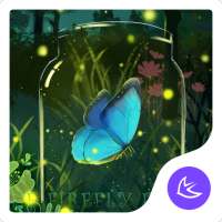 Hijau glitter firefly hutan APUS gaya tema