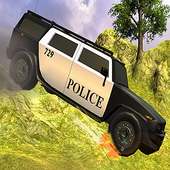 Offroad Polisi Jeep Mengemudi
