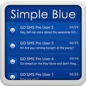 GO SMS برو الأزرق بسيط