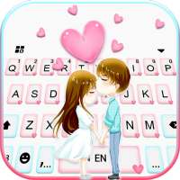 Romantic Couple Heart Keyboard Tema