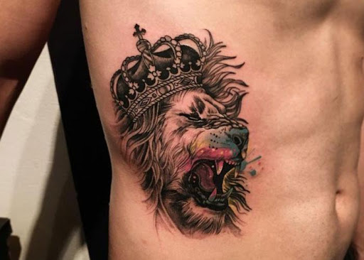 English Lion Tattoo At Blacktattoo73 in 2023  Lion tattoo Knight tattoo Lion  tattoo design