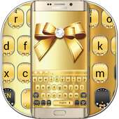 Tema Keyboard Busur Emas