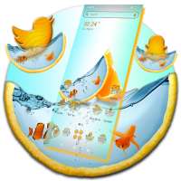 Lemon Fish Water Launcher Theme