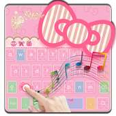 Pink Kitty tastiera di musica