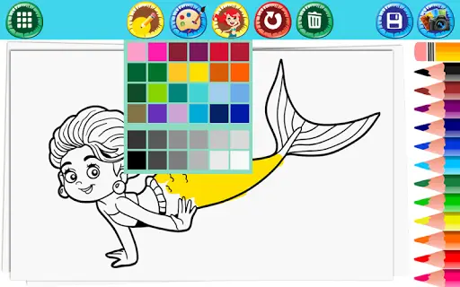 Jogos de Pintar Princesa Ariel Disney Desenhos animados Video infantil  Brinquedos para crianças kids 