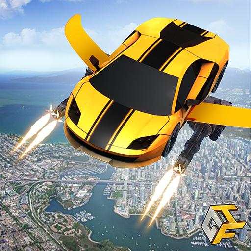 Flying Robot Car Games - Robot Shooting Games 2020
