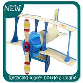 Avião de garrafa de água reciclada