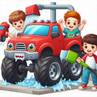 Monster Trucks: Car Wash Games