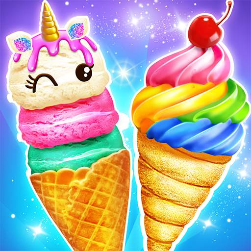 Rainbow Cone Dessert Maker - Girls Ice Cream Games