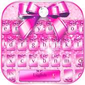 الوردي موضوع لوحة المفاتيح الماس