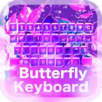 Butterfly Purple Keyboard Theme