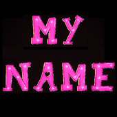 3D nama saya merah muda LWP