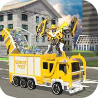 City Garbage Truck Flying Robot-Trash Truck Robot on 9Apps