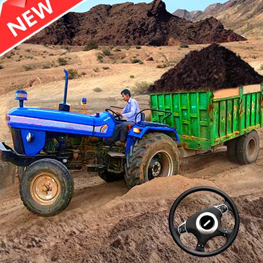New Tractor trolley Farming Cargo Driver 3D