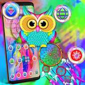 Colorful Dream Catcher Owl Theme