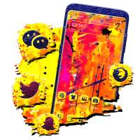 Yellow Red Painting Launcher Theme