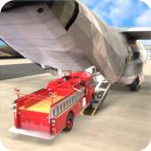 Fire Truck Transporter Cargo Plane Simulator Games