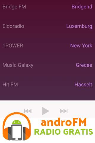 AndroFM - Radio Android Gratis 2 تصوير الشاشة