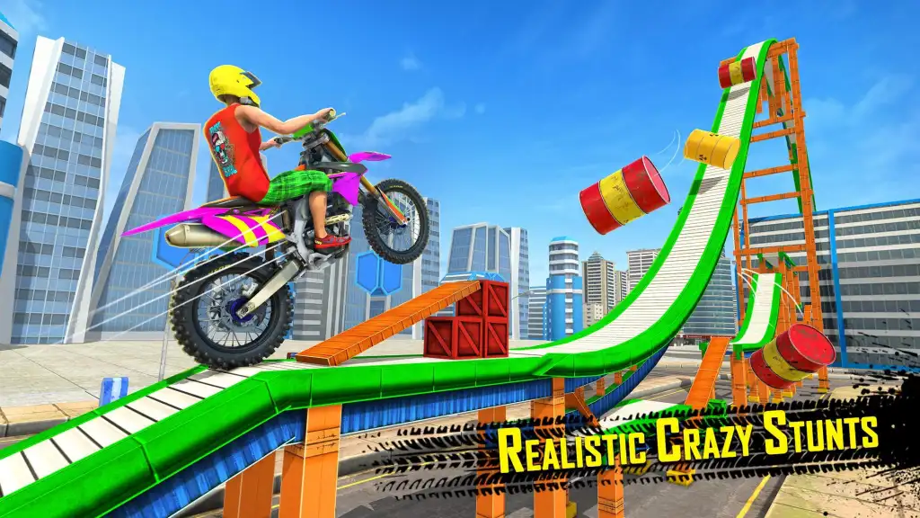 Trial Bike Stunt Racing Games - Tricky Bike Stunt Screenshot