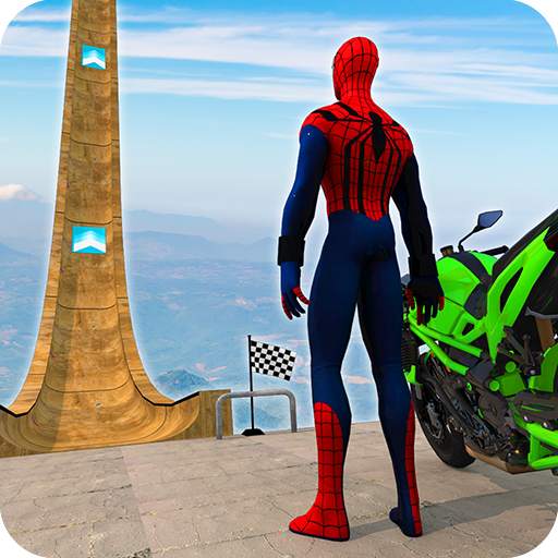superhero bike stunt games 3d