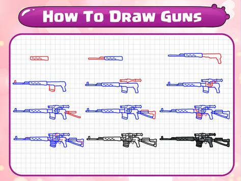 Hướng dẫn cách vẽ khẩu súng lục với 6 bước đơn giản