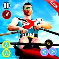 Aviron olympique de bateau: simulateur de course