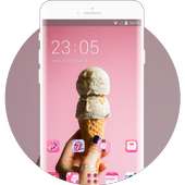 Theme for pink ice cream wallpaper