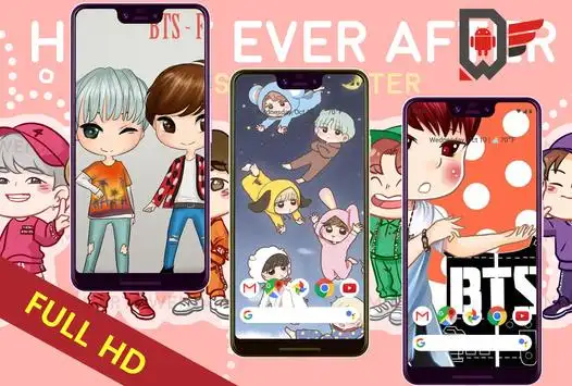BTS Cartoon Wallpaper 앱 다운로드 2023 - 무료 - 9Apps