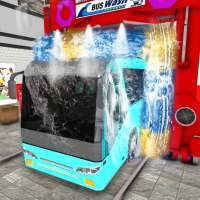 Miasto autobus myć się symulator: gaz stacja 3D