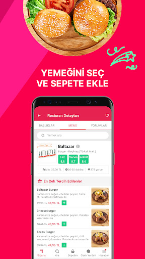 Yemeksepeti - Yemek & Market screenshot 4