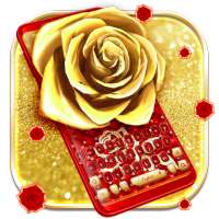 Diamond Gold Rose Keyboard