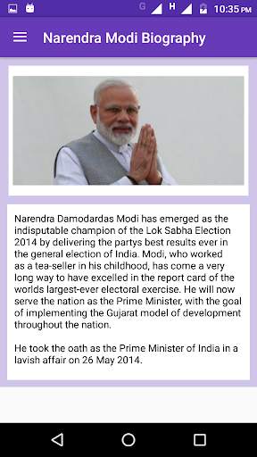 Narendra Modi Biography screenshot 2