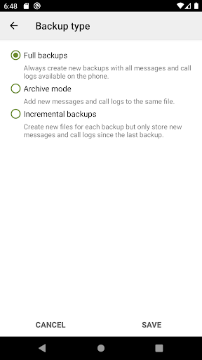 SMS Backup & Restore स्क्रीनशॉट 8