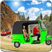 Tuk Tuk Rickshaw Fora da estrada Motorista